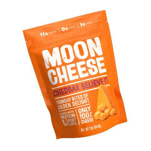 mooncheesesnacks giphyupload mooncheese moon cheese cheddarbelieveit Sticker