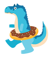 Dinosaur Donut Sticker by Pinkkishu