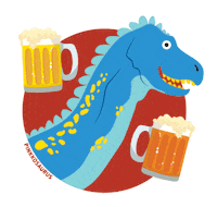 Beer Cheers Sticker by Pinkkishu