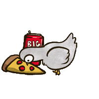 Spearmintcoffee pizza pigeon Sticker