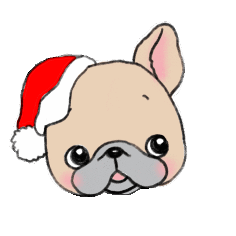 Merry Christmas Dog Sticker