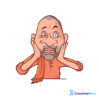 Yogi Adityanath India Sticker by Creative Hatti