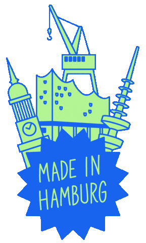 LOKLHamburg giphyupload hamburg made label Sticker
