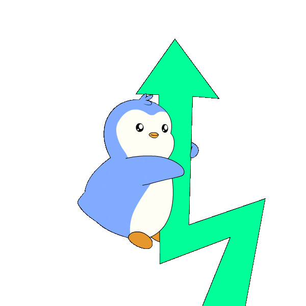 To The Moon Crypto Sticker by Pudgy Penguins