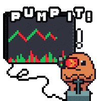 Crypto Trading Sticker by Memeland by 9GAG
