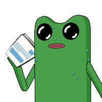 Uh Oh Frog Sticker by fwogs