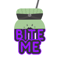 matenplaces halloween text vampire bite Sticker