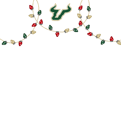 Green And Gold Happy Holidays Sticker by University of South Florida