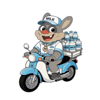 Happy Milk Carton Sticker