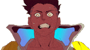 Scared Netflix Sticker by Cyberpunk: Edgerunners