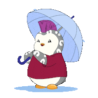 Raining Rainy Day Sticker by Pudgy Penguins