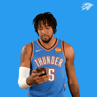 Oklahoma City Phone GIF by OKC Thunder