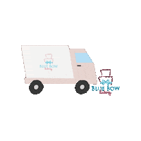 bluebowbakery delivery baking bakery blue bow bakery Sticker