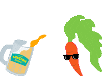 Beer Carrot Sticker by Mission Market