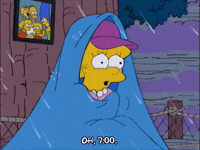 raining lisa simpson GIF