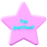 Pink Im Perfect Sticker by Simon Falk