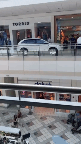 Elderly Driver Enters Second Floor of Massachusetts Shopping Center