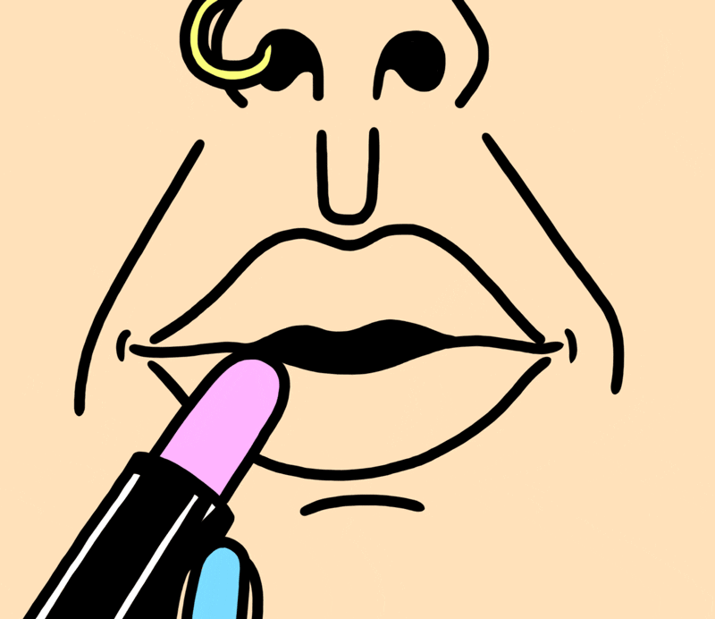Lipstick Getting Ready GIF by Jenni Sparks