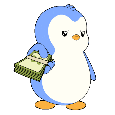 Money Take It Sticker by Pudgy Penguins