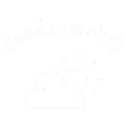 Morning 白 Sticker