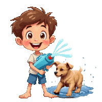 Boys Girls Cute Puppy Sticker