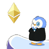 To The Moon Money Sticker by Pudgy Penguins