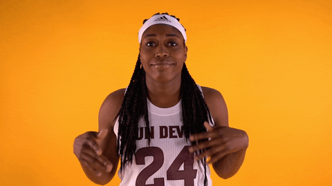 Womens Basketball Shrug GIF by Sun Devils