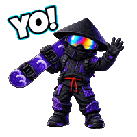 yassansnow hello hi winter wave Sticker