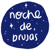 Halloween Nochedebrujas Candy Dulces Miedo Spooky Desireilustraciones Blue White Azul Blanco Sticker