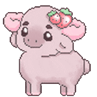 Lalasolace pixel kawaii moose lalasolace Sticker