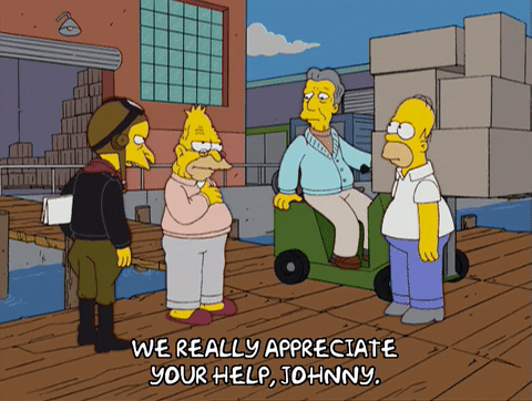 grabbing homer simpson GIF