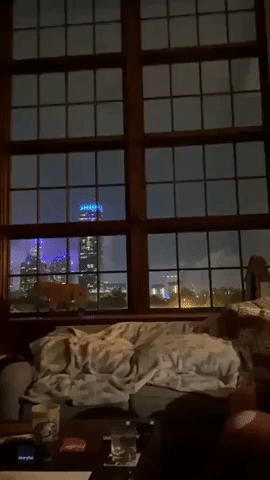 Lightning Bolts Create Spectacular Display Across Charlotte Skyline