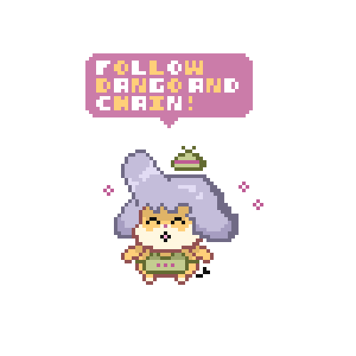 Dango_and_Chain giphyupload pixel art dangoandchain dango and chain Sticker