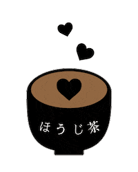 Teacup Love Sticker by Hojicha Co.