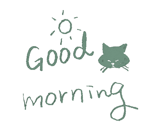 yumikawakana giphyupload cat hi good morning Sticker