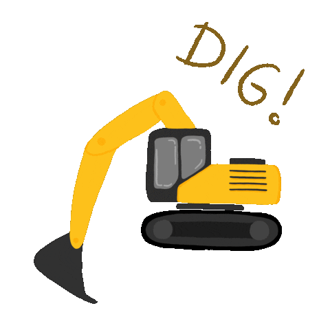 Dig Excavator Sticker