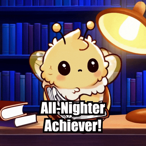 Late Night Study GIF by Beelightened