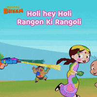 Happy Holi GIF by Chhota Bheem