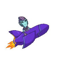 Flying Away To The Moon Sticker by Planet XOLO