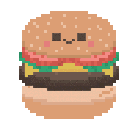 Pixel Burger Sticker