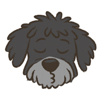 Shaggy Dog Kiss Sticker