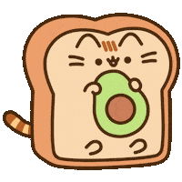 Hungry Avocado Toast Sticker by Pusheen
