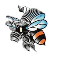 Thetatutribe tattoo bee tatulaz Sticker