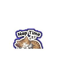 Nap Time Sleepy Cat Sticker