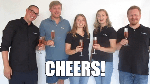 ZorgOber giphygifmaker celebrate cheers drinks GIF