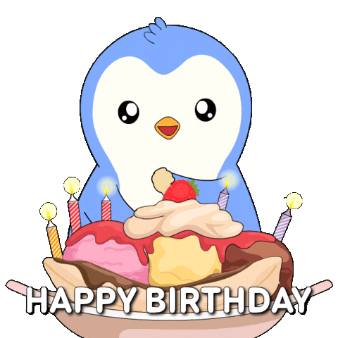 Happy Birthday Sticker by Pudgy Penguins