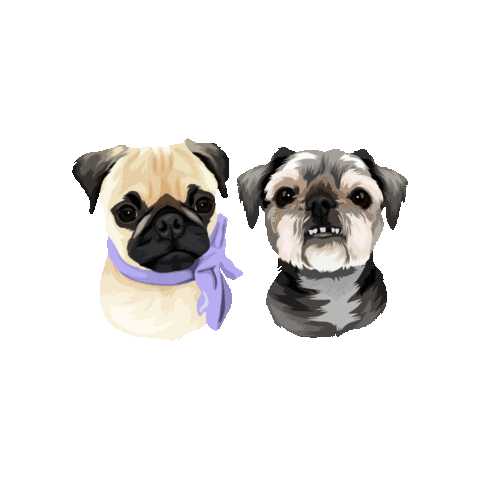 Scooterandmika Sticker by Pickle's Pawtraits
