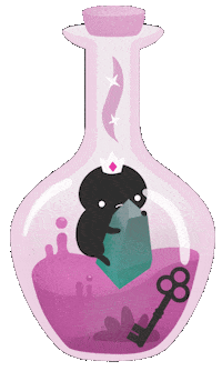 belborba sad pink magic sparkle Sticker