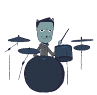 Loop Rock Sticker by Oksana Kurmaz Art & Animation