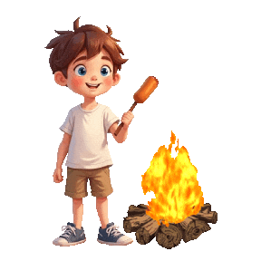 Boys Girls Bonfire Sticker